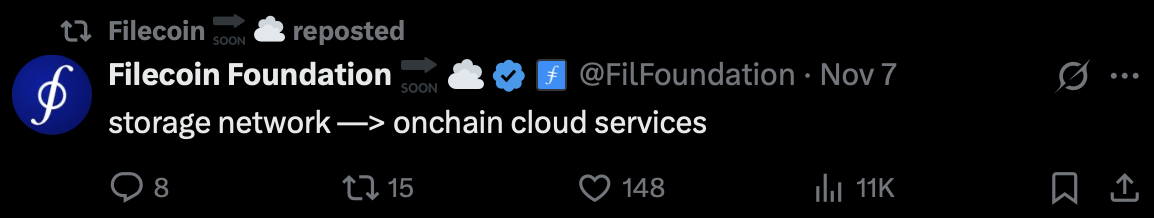 फाइलकॉइन (FIL) सप्ताह के दौरान 100% बढ़ गया! घोषणा की गई कि ऑन-चेन स्टोरेज 