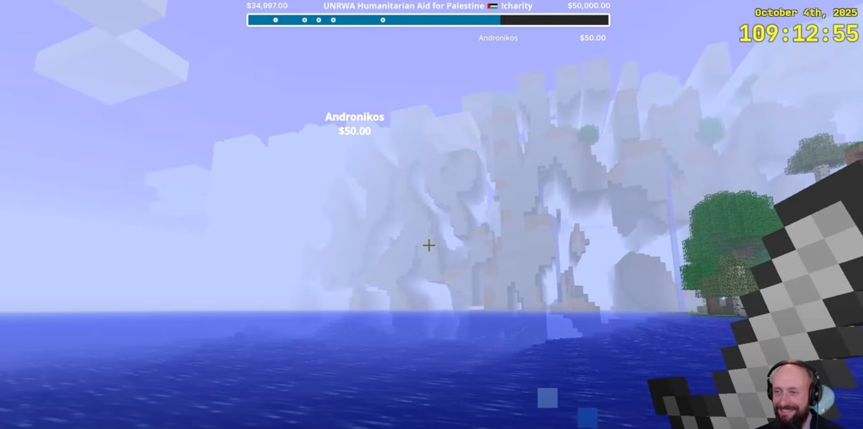 माइनक्राफ्ट स्ट्रीमर ने टेलीपोर्टेशन पर भरोसा किए बिना एक महाकाव्य चैरिटी ट्रेक 